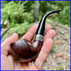 Peterson Aran Smooth Nickel Mounted (03) P-Lip Tobacco Pipe New