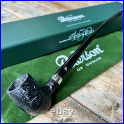 Peterson Churchwarden Black Sandblasted Barrel Fishtail Tobacco Pipe New