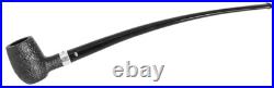 Peterson Churchwarden Black Sandblasted Barrel Fishtail Tobacco Pipe New