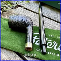 Peterson Churchwarden Sandblasted (D24) Fishtail Tobacco Pipe New