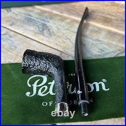 Peterson Churchwarden Sandblasted Dublin Fishtail Tobacco Pipe New