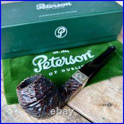 Peterson Donegal Rocky Rusticated Bulldog (150) Fishtail Tobacco Pipe New