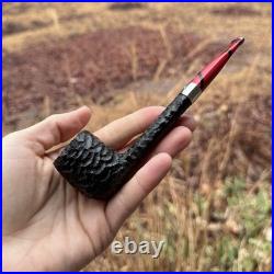 Peterson Dracula Rusticated Canadian (264) Fishtail Tobacco Pipe New