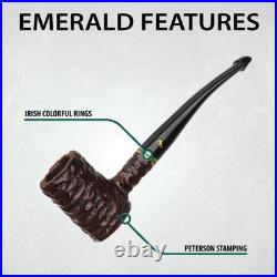 Peterson Emerald 701, P-Lip, Poker Tobacco Pipe, Vulcanite Stem, 3mm