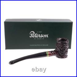 Peterson Emerald 701, P-Lip, Poker Tobacco Pipe, Vulcanite Stem, 3mm