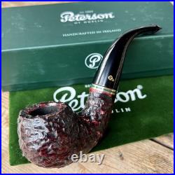 Peterson Emerald Rusticated Bent Apple (XL02) Tobacco Pipe NEW