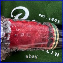 Peterson Emerald Rusticated Bent Apple (XL02) Tobacco Pipe NEW