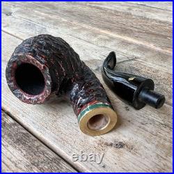 Peterson Emerald Rusticated Bent Apple (XL02) Tobacco Pipe NEW