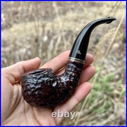 Peterson Emerald Rusticated Bent Apple (XL02) Tobacco Pipe NEW