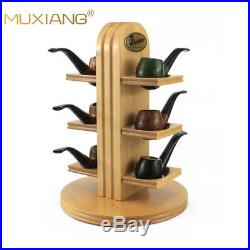 Peterson Finish Real Wood 6 Tobacco Pipe Rack Stand 6 Tobacco Pipe Holder Xmas