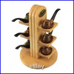 Peterson Finish Real Wood 6 Tobacco Pipe Rack Stand 6 Tobacco Pipe Holder Xmas