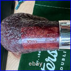 Peterson Irish Harp Sandblasted Bent Billiard (X220) Tobacco Pipe New