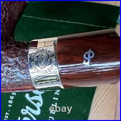 Peterson Irish Harp Sandblasted Bent Billiard (X220) Tobacco Pipe New