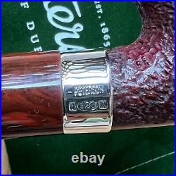 Peterson Irish Harp Sandblasted Bent Billiard (X220) Tobacco Pipe New