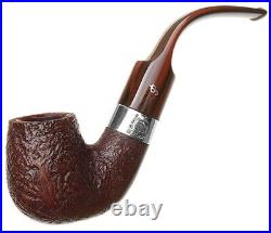 Peterson Irish Harp Sandblasted Bent Billiard (X220) Tobacco Pipe New