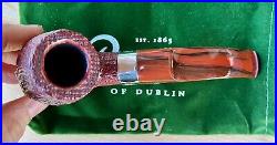 Peterson Irish Harp Sandblasted Bent Billiard (XL90) Fishtail Tobacco Pipe New