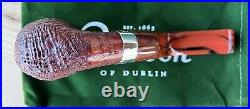 Peterson Irish Harp Sandblasted Bent Billiard (XL90) Fishtail Tobacco Pipe New