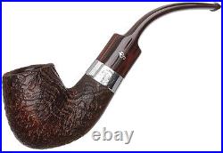 Peterson Irish Harp Sandblasted Bent Billiard (XL90) Fishtail Tobacco Pipe New