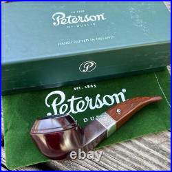 Peterson Irish Harp Smooth Bent Bulldog (80s) Fishtail Tobacco Pipe NEW