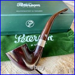 Peterson Irish Harp Smooth Bent Dublin (127) Fishtail Tobacco Pipe NEW