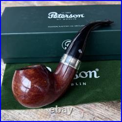 Peterson Kildare Silver Mounted Bent Apple (XL02) P-Lip Tobacco Pipe New
