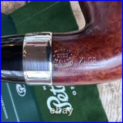 Peterson Kildare Silver Mounted Bent Apple (XL02) P-Lip Tobacco Pipe New
