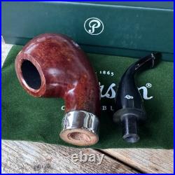 Peterson Kildare Silver Mounted Bent Apple (XL02) P-Lip Tobacco Pipe New