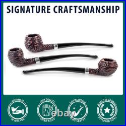 Peterson Pipes Tavern Rusticated, Rhodesian, Semi Churchwarden, 3mm Tobacco Pipe