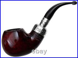 Peterson Red Sterling Spigot Smooth Bent Apple (XL02) Fishtail Tobacco Pipe NEW