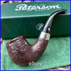 Peterson Sherlock Holmes SANDBLASTED Professor P-Lip Tobacco Pipe New