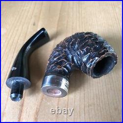 Peterson Short Rusticated Bent Billiard (230) Fishtail Tobacco Pipe New