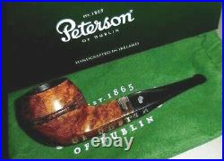 Peterson Smoking Equipment Pipe Short Type Sterling Silver Roll Smooth