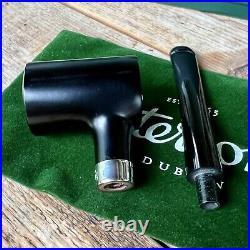 Peterson Speciality Ebony Silver Mounted Tankard P-Lip Tobacco Pipe New
