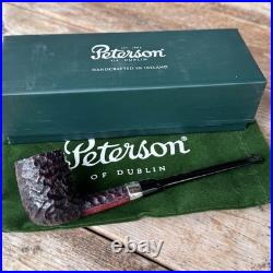 Peterson Speciality Nickel Mounted Billiard Fishtail Tobacco Pipe New