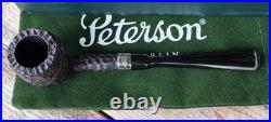 Peterson Speciality Nickel Mounted Billiard Fishtail Tobacco Pipe New