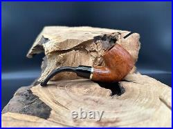 Peterson's Flame-Grain 221 Smooth Finish Bent Billiard Shaped Smoking Pipe