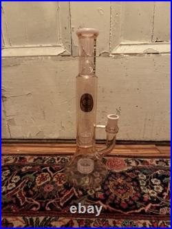 Pink Cheech Glass Straight Tube Waterpipe Smoking Bong