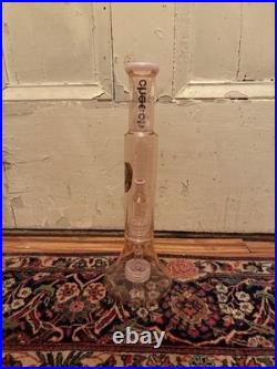 Pink Cheech Glass Straight Tube Waterpipe Smoking Bong