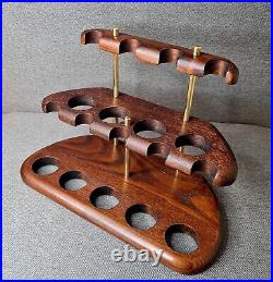 Pipe Stand for 9 Smoking Bowls Wooden Pipe Holder Tobacco Pipe Rack