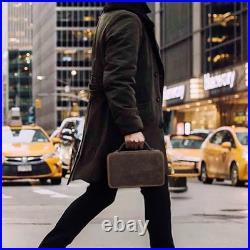 Pipe Tobacco Pouch with Pipe Stand Full Grain Leather Tobacco Pipe Accessories B