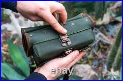 Pipe and Tobacco Bag Leather Pipe Case for Smoking Pipe and Accessories