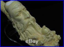 Pipe smoking Fez Man Angels Meerschaum Pipe Known as'Dunhill pipe' Sitter 5827