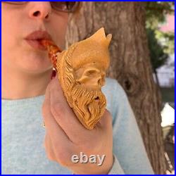 Pirate Skull Meerschaum Pipe Stone Pipe Smoking Pipe Valentine's Day Gift