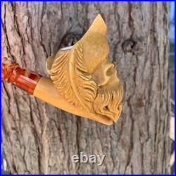 Pirate Skull Meerschaum Pipe Stone Pipe Smoking Pipe Valentine's Day Gift