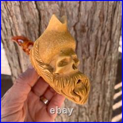 Pirate Skull Meerschaum Pipe Stone Pipe Smoking Pipe Valentine's Day Gift