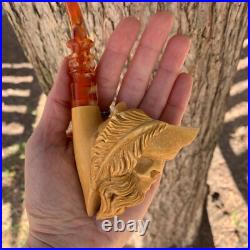 Pirate Skull Meerschaum Pipe Stone Pipe Smoking Pipe Valentine's Day Gift