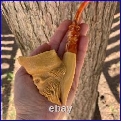 Pirate Skull Meerschaum Pipe Stone Pipe Smoking Pipe Valentine's Day Gift