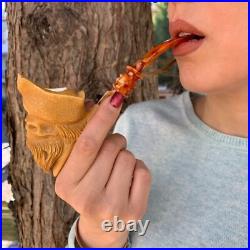 Pirate Skull Meerschaum Pipe Stone Pipe Smoking Pipe Valentine's Day Gift