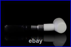 Poker Block Meerschaum Pipe 925 silver Smooth smoking tobacco with case MD-104
