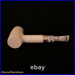 Poker Block Meerschaum Pipes Tamper w Silver Smoking Pfeife Pipa CASE 256 Poker Block Meerschaum Pipes Tamper w Silver Smoking Pfeife Pipa CASE 256